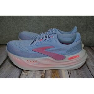 Brooks Glycerin Max Shoes Womens 9.5 Blue Pink Running Sneakers 1204361B447